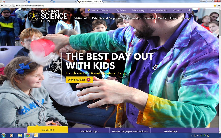 Da Vinci Science Center Website